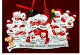 Large Family or Grandparents with 12 Grandkids  Christmas Ornament with Dogs, Cats, Pets Custom Added Personalized FREE at PersonalizedOrnamentsMarket.com by Russell Rhodes