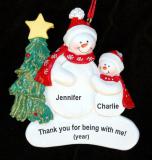 With Love to My Babysitter or Nanny Christmas Ornament 1 Child Personalized FREE at PersonalizedOrnamentsMarket.com by Russell Rhodes