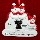 Our First Christmas Ornament with Black Dog Personalized FREE at PersonalizedOrnamentsMarket.com by Russell Rhodes