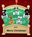 Dogs, Cats, Pets Christmas Ornament Cozy & Warm 5 Personalized FREE at PersonalizedOrnamentsMarket.com by Russell Rhodes