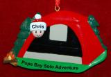 Camping Christmas Ornament My Adventure Personalized FREE at PersonalizedOrnamentsMarket.com by Russell Rhodes