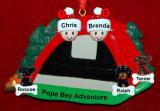 Family Camping Christmas Ornament Adventure for 2 with 3 Dogs, Cats, Pets Custom Add-ons Personalized FREE at PersonalizedOrnamentsMarket.com by Russell Rhodes