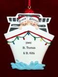 Couples Vacation Cruise Ship Christmas Ornament Personalized FREE at PersonalizedOrnamentsMarket.com by Russell Rhodes