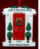 My First Apartment or New Home Christmas Ornament Red Door Personalized FREE at PersonalizedOrnamentsMarket.com by Russell Rhodes