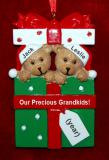 Grandparents Christmas Ornament Hugs & Cuddles 2 Grandkids Personalized FREE at PersonalizedOrnamentsMarket.com by Russell Rhodes