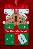 Couples Christmas Ornament Hugs & Cuddles Personalized FREE at PersonalizedOrnamentsMarket.com by Russell Rhodes