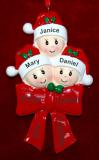 Triplets Christmas Ornament What a Gift! Personalized FREE at PersonalizedOrnamentsMarket.com by Russell Rhodes