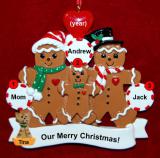 Single Mom Christmas Ornament 2 Children Gingerbread Fun with Dogs, Cats, Pets Custom Add-ons Personalized FREE at PersonalizedOrnamentsMarket.com by Russell Rhodes