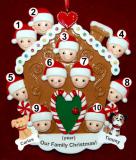 Group or Family Christmas Ornament Gingerbread Joy for 10 with 2 Dogs, Cats, Pets Custom Add-ons Personalized FREE at PersonalizedOrnamentsMarket.com by Russell Rhodes