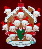 Family Christmas Ornament Gingerbread Joy for 11 Personalized FREE at PersonalizedOrnamentsMarket.com by Russell Rhodes