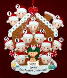 Group or Family Christmas Ornament Gingerbread Joy for 12 with 1 Dog, Cat, Pets Custom Add-on Personalized FREE at PersonalizedOrnamentsMarket.com by Russell Rhodes