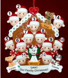 Group or Family Christmas Ornament Gingerbread Joy for 12 with 4 Dogs, Cats, Pets Custom Add-ons Personalized FREE at PersonalizedOrnamentsMarket.com by Russell Rhodes