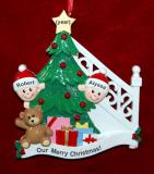 Family Christmas Ornament Ready to Celebrate Just the 2 Kids Personalized FREE at PersonalizedOrnamentsMarket.com by Russell Rhodes