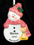 A Girl & Her Cat Christmas Ornament Personalized FREE at PersonalizedOrnamentsMarket.com by Russell Rhodes