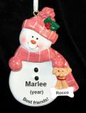 A Girl & Her Dog Christmas Ornament Personalized FREE at PersonalizedOrnamentsMarket.com by Russell Rhodes