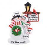 New Home Christmas Ornament by Winter Lamp Light for 4 Personalized FREE at PersonalizedOrnamentsMarket.com by Russell Rhodes