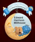 First Christmas as Grandparents Ornament Baby Boy Personalized FREE at PersonalizedOrnamentsMarket.com by Russell Rhodes