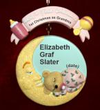 First Christmas as Grandma Ornament Baby Girl Personalized FREE at PersonalizedOrnamentsMarket.com by Russell Rhodes