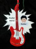 Guitar Ornament for Boy or Girl Personalized FREE at PersonalizedOrnamentsMarket.com by Russell Rhodes