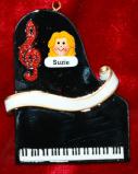 Grand Piano Ornament for Boy or Girl Personalized FREE at PersonalizedOrnamentsMarket.com by Russell Rhodes