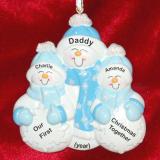 Single Parent Mom or Dad Christmas Ornament 1st Xmas 2 Children Personalized FREE at PersonalizedOrnamentsMarket.com by Russell Rhodes