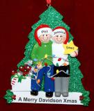 Couples Christmas Ornament Let's Decorate Personalized FREE at PersonalizedOrnamentsMarket.com by Russell Rhodes