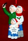 Family Christmas Ornament Selfie Fun for 3 Personalized FREE at PersonalizedOrnamentsMarket.com by Russell Rhodes