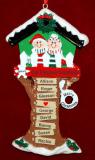 Grandparents Christmas Ornament Tree House for 8 Personalized FREE at PersonalizedOrnamentsMarket.com by Russell Rhodes