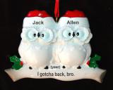 Brothers Christmas Ornament What a Hoot Personalized FREE at PersonalizedOrnamentsMarket.com by Russell Rhodes