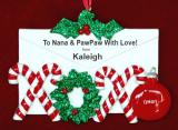 Grandparents Christmas Ornament XOXO Personalized FREE at PersonalizedOrnamentsMarket.com by Russell Rhodes