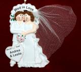 Lesbian Wedding Christmas Ornament Personalized FREE at PersonalizedOrnamentsMarket.com by Russell Rhodes