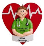 Cardiologist Ornament Focus on Health Male Personalized FREE at PersonalizedOrnamentsMarket.com by Russell Rhodes