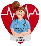 Cardiologist Ornament Focus on Health Female Personalized FREE at PersonalizedOrnamentsMarket.com by Russell Rhodes