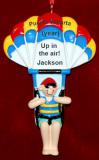 Parasailing Christmas Ornament Male Personalized FREE at PersonalizedOrnamentsMarket.com by Russell Rhodes