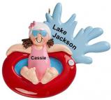 Inner Tube Ornament Fun on the Water Male Personalized FREE at PersonalizedOrnamentsMarket.com by Russell Rhodes