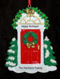 New Home Christmas Ornament Red Door Personalized FREE at PersonalizedOrnamentsMarket.com by Russell Rhodes