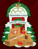 Pandemic Shopping Christmas Ornament Personalized FREE at PersonalizedOrnamentsMarket.com by Russell Rhodes