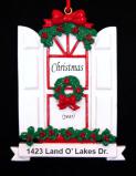 New Home Christmas Ornament Holiday Window Personalized FREE at PersonalizedOrnamentsMarket.com by Russell Rhodes