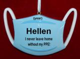 PPE Pandemic Christmas Ornament Personal Protection Personalized FREE at PersonalizedOrnamentsMarket.com by Russell Rhodes