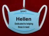 Medical Mask Christmas Ornament Helping Others Personalized FREE at PersonalizedOrnamentsMarket.com by Russell Rhodes