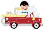 Fire Engine Ornament for Boy Personalized FREE at PersonalizedOrnamentsMarket.com by Russell Rhodes