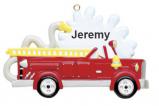 Firetruck Christmas Ornament Personalized FREE at PersonalizedOrnamentsMarket.com by Russell Rhodes