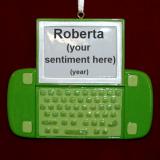 Texting Christmas Ornament Personalized FREE at PersonalizedOrnamentsMarket.com by Russell Rhodes