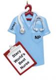 Nurse Practitioner Christmas Ornament Helping Others Personalized FREE at PersonalizedOrnamentsMarket.com by Russell Rhodes