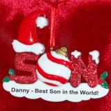 Son Christmas Ornament Personalized FREE at PersonalizedOrnamentsMarket.com by Russell Rhodes