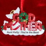 Godmother Christmas Ornament Personalized FREE at PersonalizedOrnamentsMarket.com by Russell Rhodes