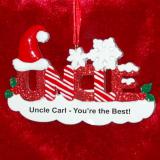 Uncle Christmas Ornament Personalized FREE at PersonalizedOrnamentsMarket.com by Russell Rhodes