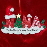 Nana Christmas Ornament Personalized FREE at PersonalizedOrnamentsMarket.com by Russell Rhodes