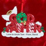 Godfather Christmas Ornament Personalized FREE at PersonalizedOrnamentsMarket.com by Russell Rhodes