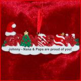 Grandson Christmas Ornament Personalized FREE at PersonalizedOrnamentsMarket.com by Russell Rhodes